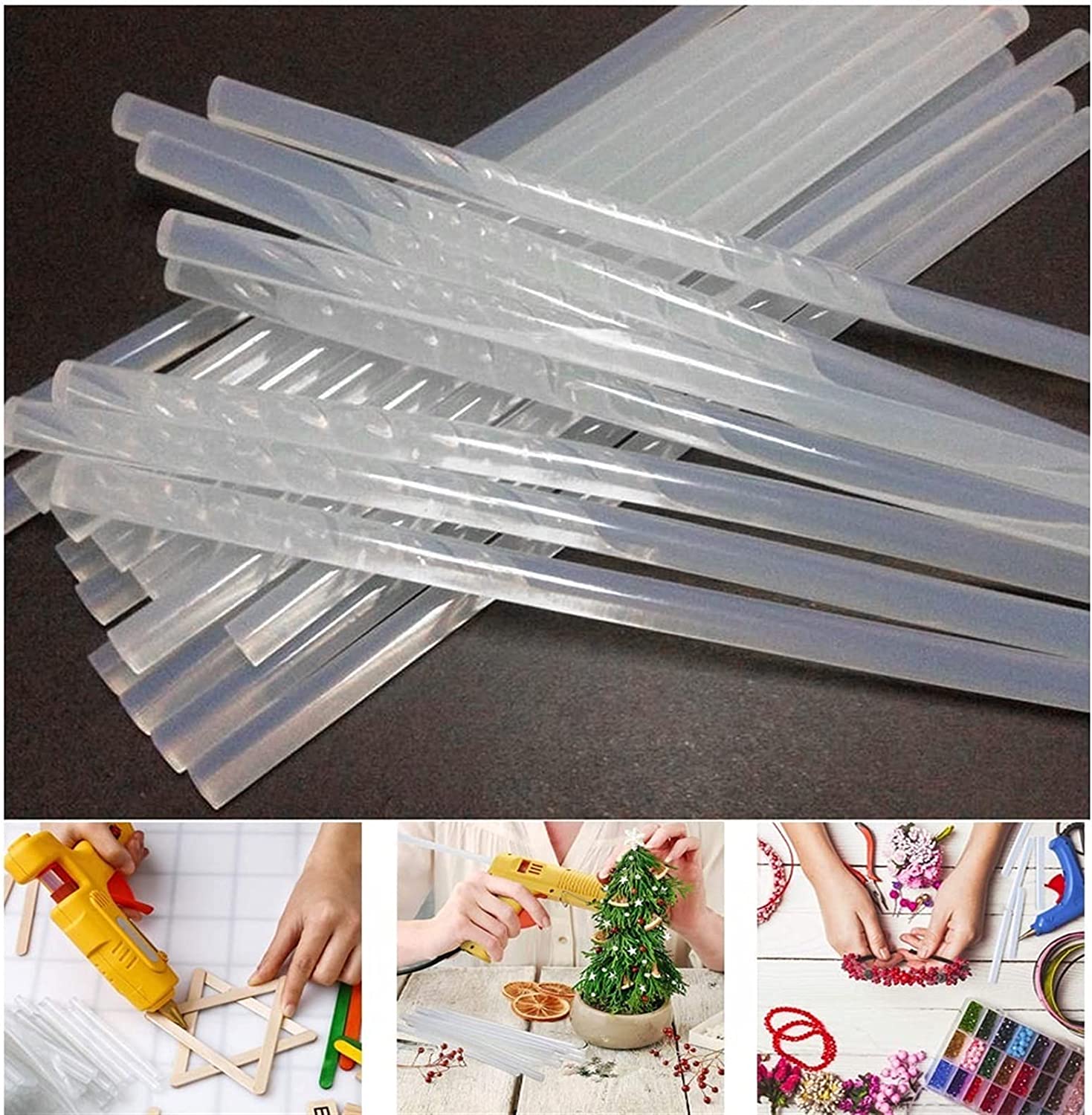 7685 Glue Sticks for Craft and Art Decoration Craft Work Multi-Purpose Transparent HOT MELT Glue Sticks ( 1 Kg ) DeoDap 7685 Glue Sticks for Craft and Art Decoration Craft Work Multi-Purpose Transparent HOT MELT Glue Sticks ( 1 Kg ) DeoDap
